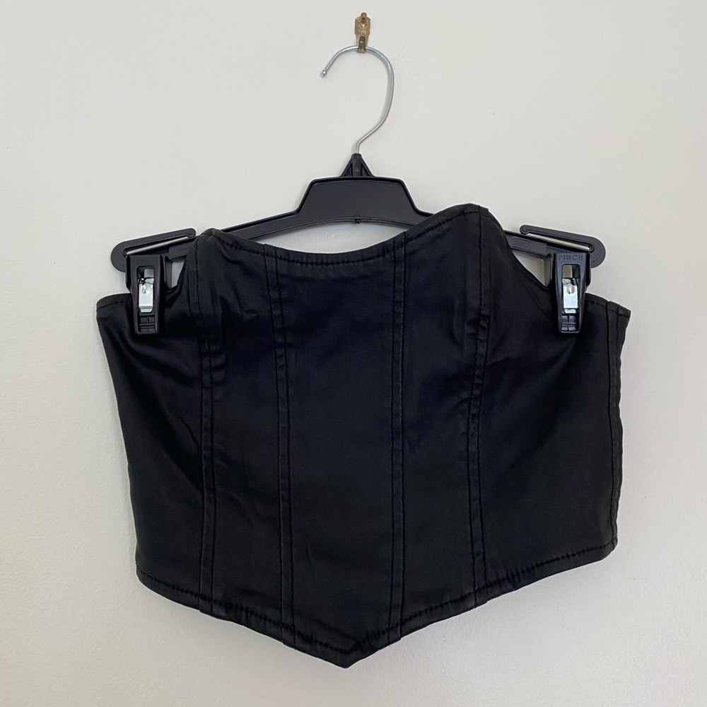 Ediked Black Corset Top.